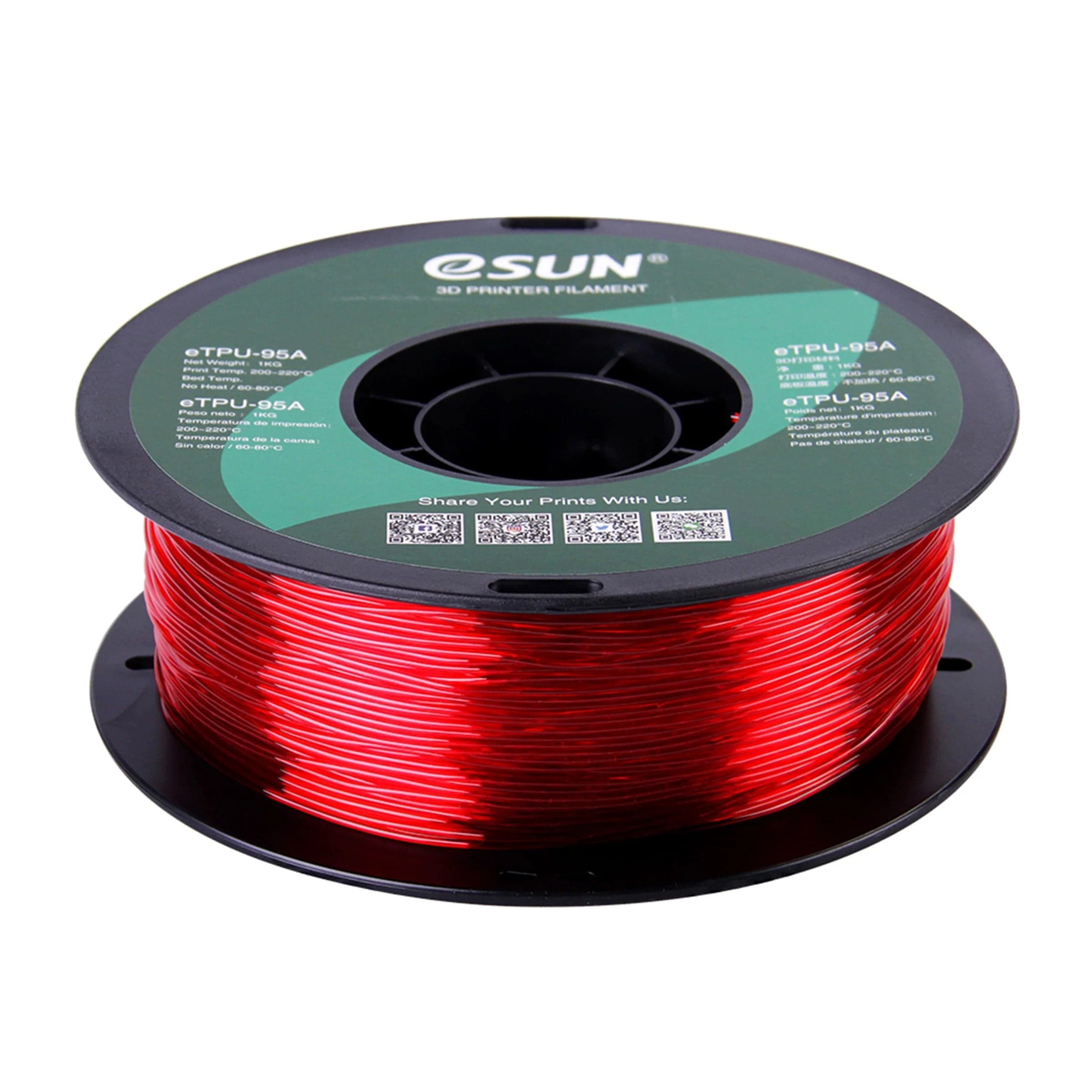 eSun TPU 95A Flexible 3D Print Filament 1.75mm 1kg for fpv drones 1
