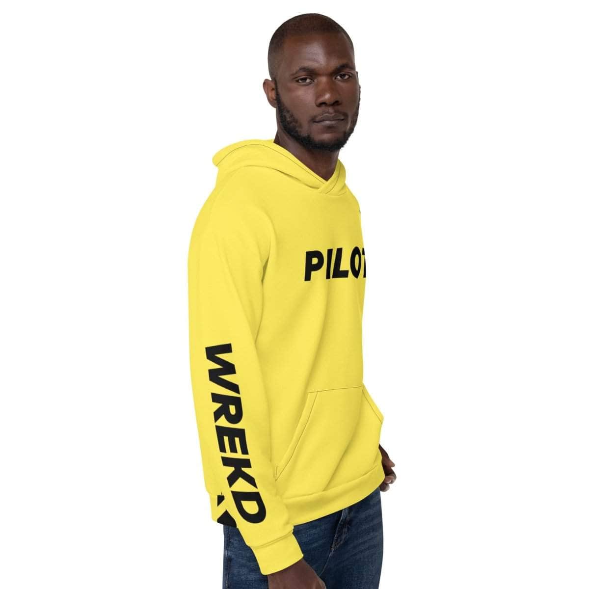 WREKD Drone Racing Unisex Hoodie - Yellow for fpv drones 7