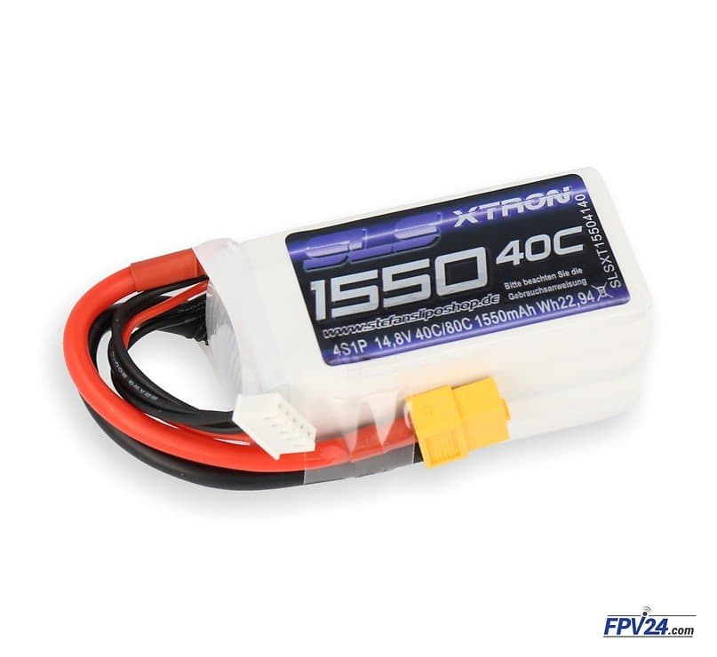 SLS Battery LiPo Battery XTRON 1550mAh 4S1P 14,8V 40C/80C for fpv drones