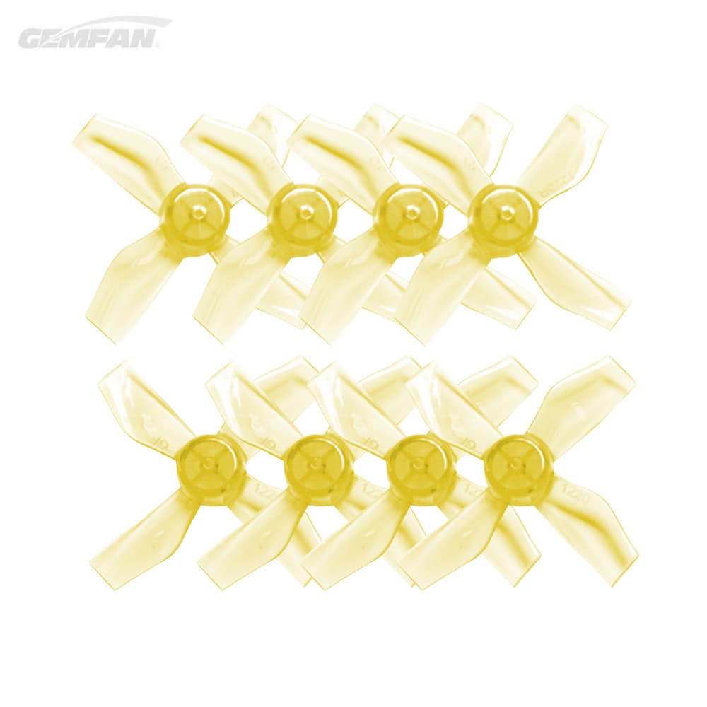 Gemfan 31mm Durable 4-Blade 1mm Propellers (8 stuks) - GEEL for fpv drones