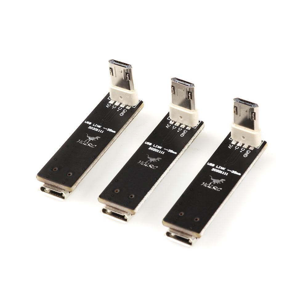 HGLRC 90 Degree L-Shaped Right Angle Micro USB Transfer Extension Board Male to Female for RC Drone（3 pcs a pack） for fpv drones 1