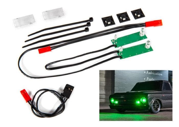 Traxxas 9496G Led Light Set Front Complete (Green) Drag Slash for fpv drones