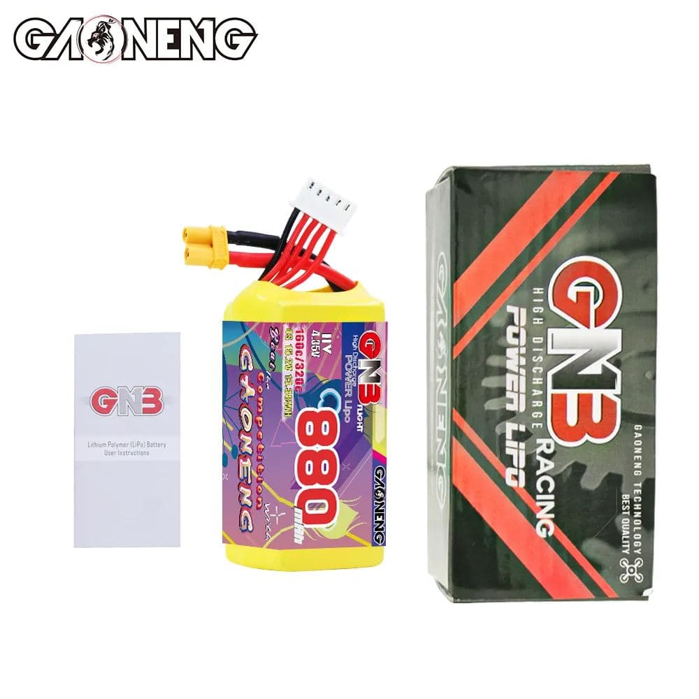 Gaoneng GNB 4S 15.2V 880mAh 160C HV Lipo Battery - XT30 for fpv drones 5
