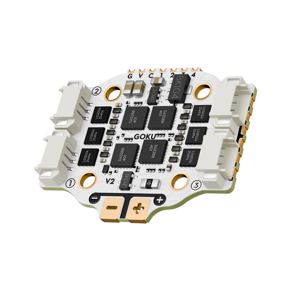 Flywoo GOKU V3 HD Stack - F4 FC + 20A 2-4S 4-in-1 BLHeli_S ESC w/ LED + ELRS 2.4GHz - 16x16 - 2.5 for fpv drones 6