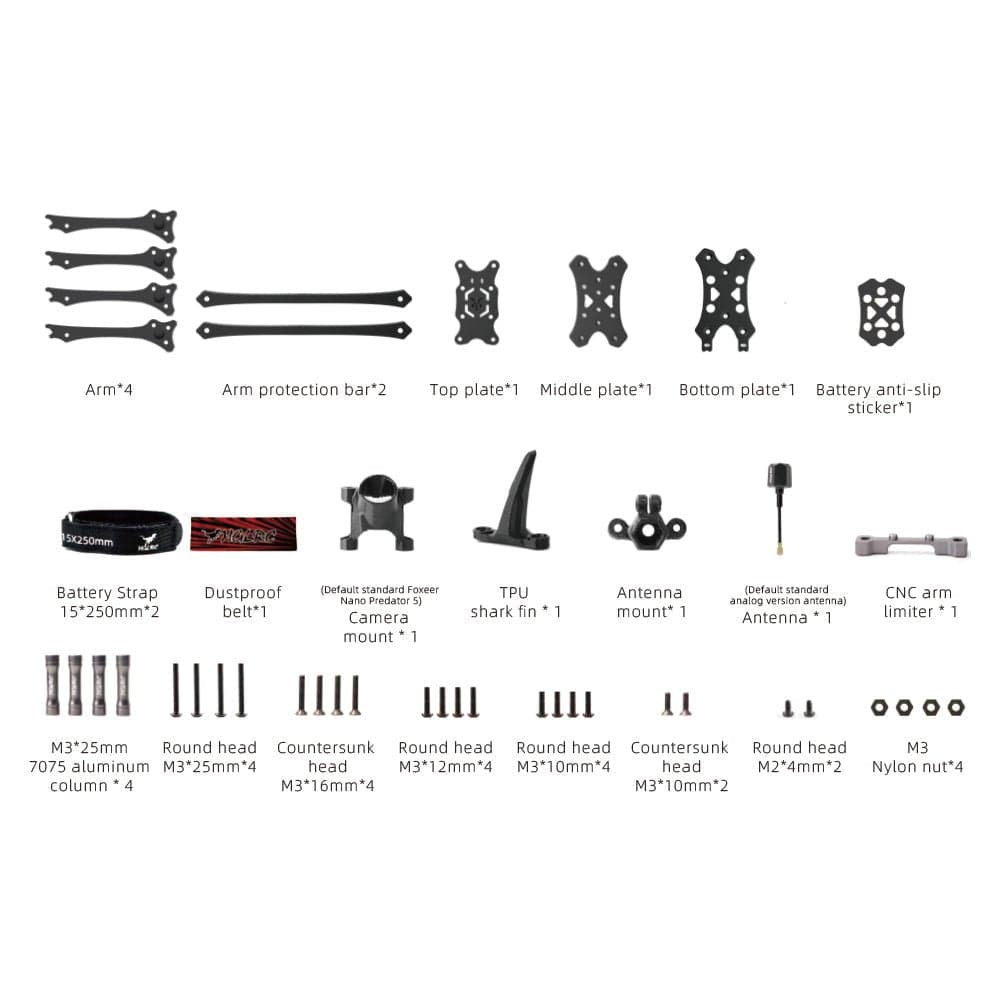 HGLRC Wind5 Lite V2 Frame Kit for racing for fpv drones 2