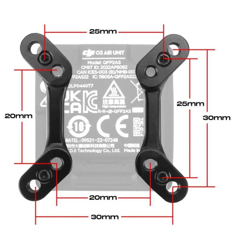 Lumenier Adapter Plates for DJI O3 Air Unit M3 Universal for fpv drones 1