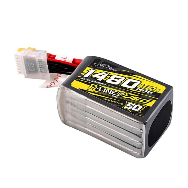 Tattu R-Line 1480mAh 6S 160C 6S SQ Lipo battery for drones