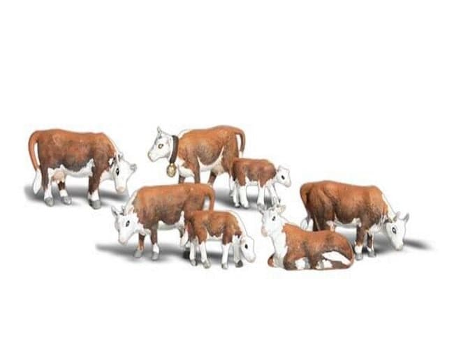 Woodland Scenics A2144 N Train Figures Hereford Cows for fpv drones