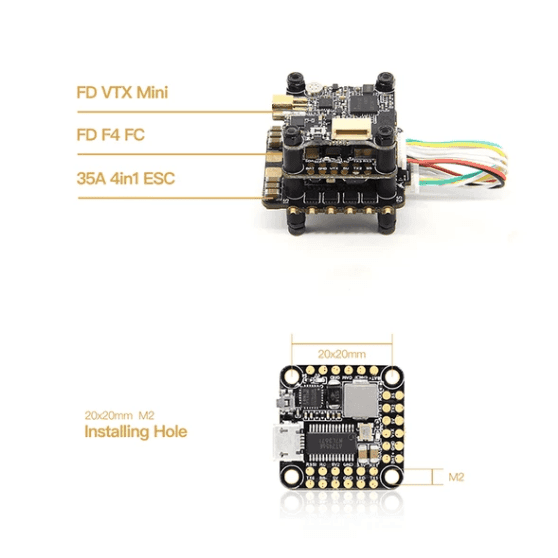 HGLRC FD435 VTX STACK 20X20mm 3-6s - SMA for fpv drones 5