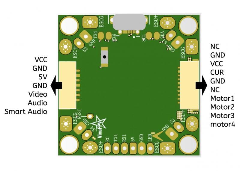 VivaFPV F4 FC with OSD PDB for fpv drones 3