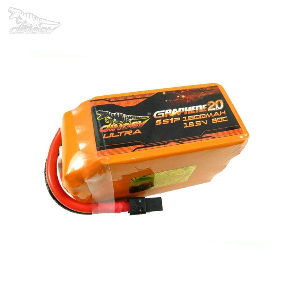 Dinogy Ultra Graphene 2.0 - 1500mAh 18.5V 80C 5S LiPo Accu for fpv drones