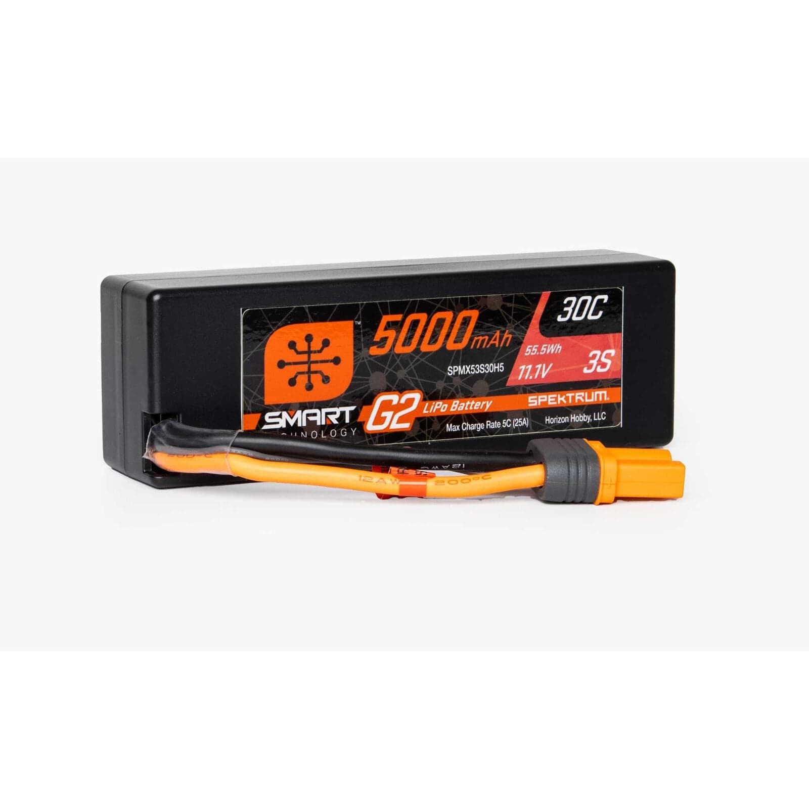 Spektrum 11.1V 5000mAh 3S 30C Smart G2 Hardcase LiPo Battery: IC5 for fpv drones