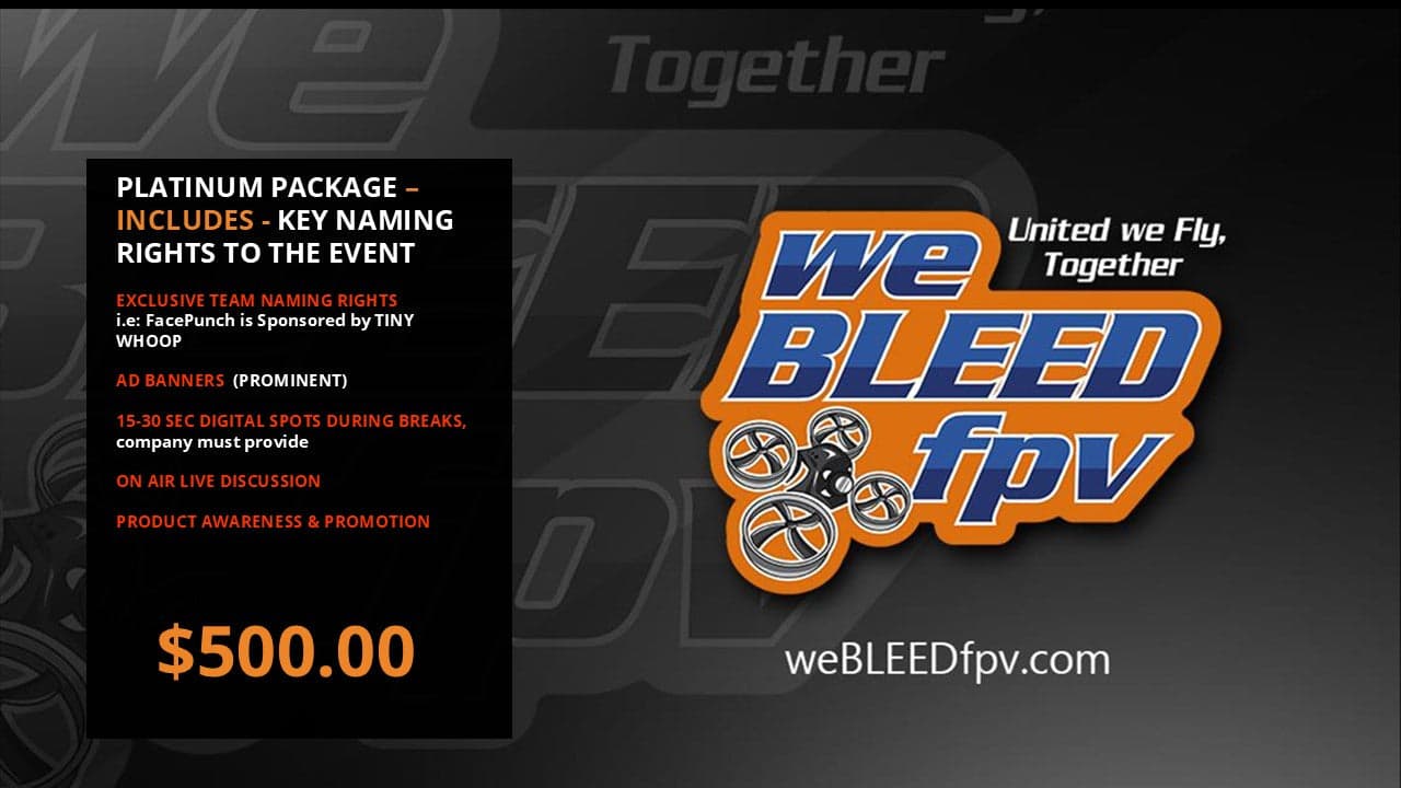 weBLEEDfpv eSPORTS eSERIES SEASON IV- SPONSORSHIP PACKAGES 2024 for fpv drones 3