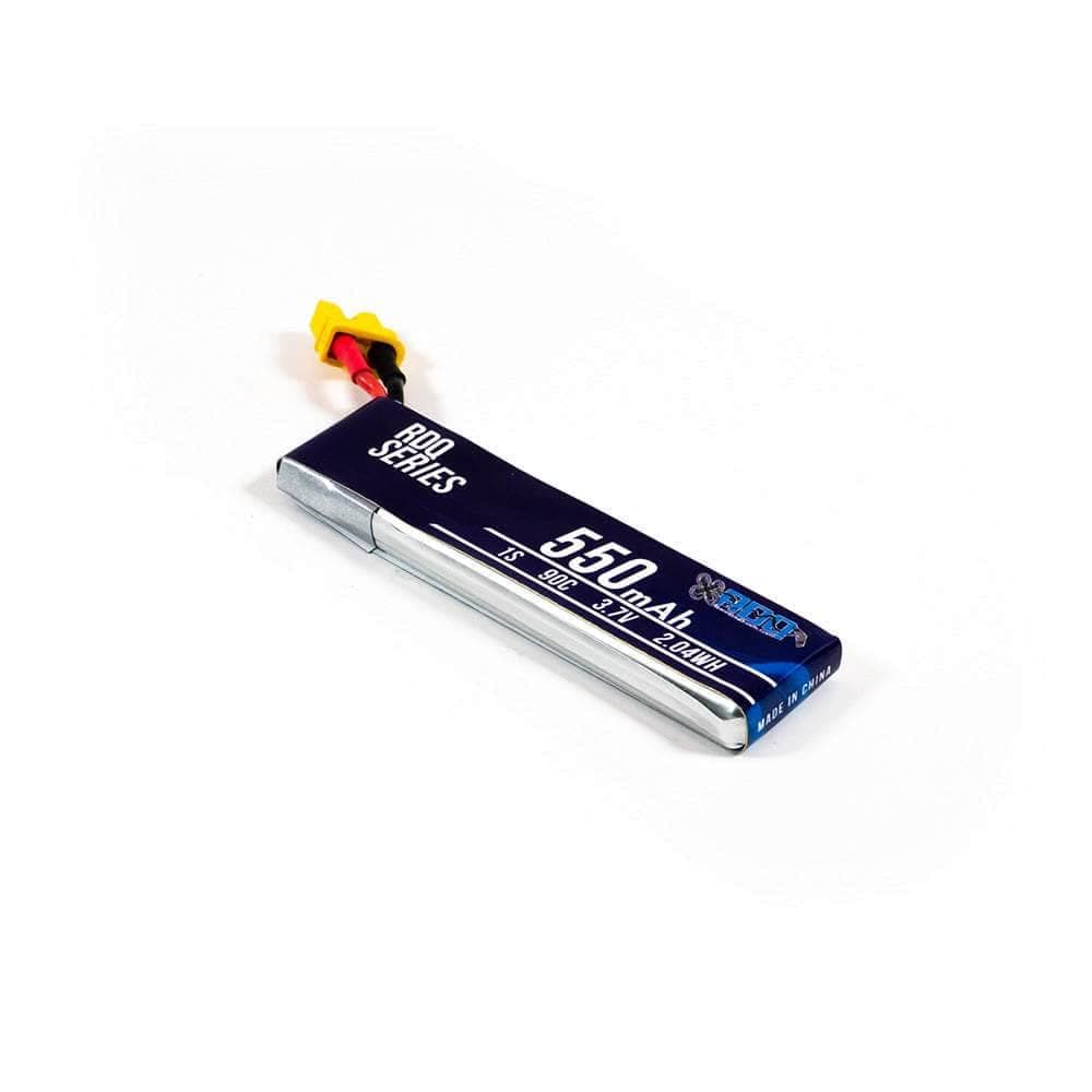 RDQ Series 3.7V 1S 550mAh 90C LiPo Whoop/Micro Battery w/ Cabled Connector - Choose Version