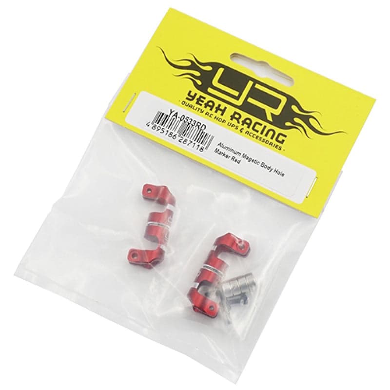 Yeah Racing YA-0533RD Aluminum Magnetic Body Hole Marker Kit (Red) for fpv drones