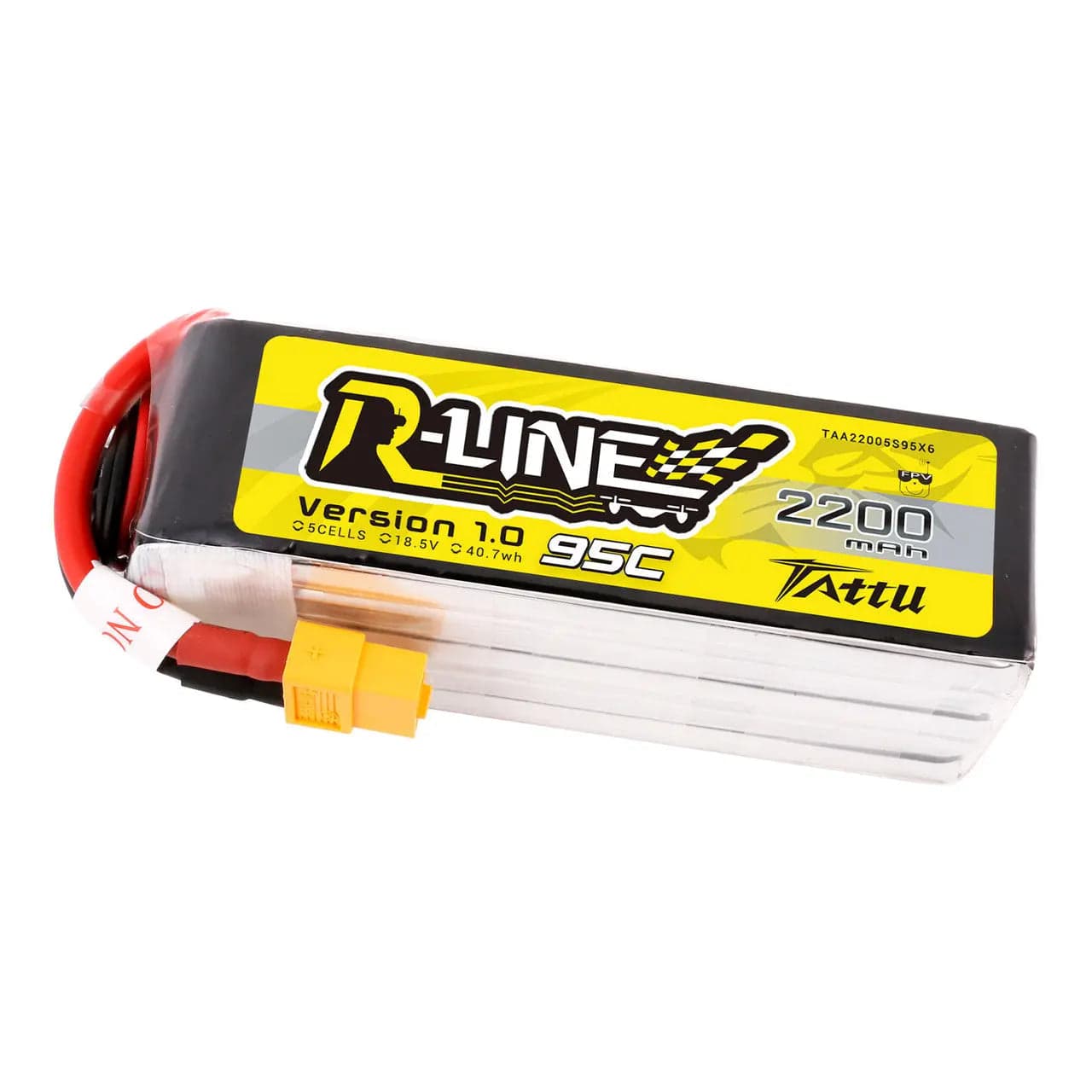 Tattu 2200mah 5S 95C 18.5V R-Line Lipo Battery with XT60 Plug For 7" Quad for fpv drones 4