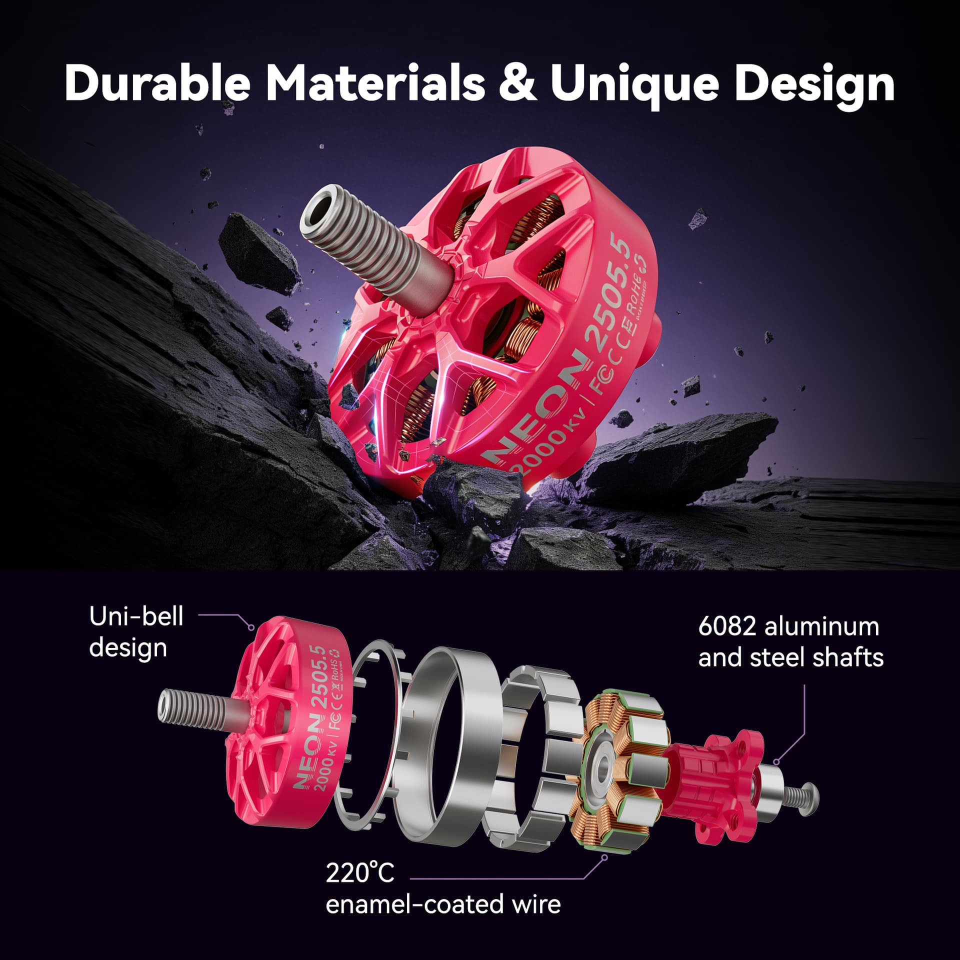 MEPS NEON 2505.5 5″ FPV Brushless Motor – High Torque for Freestyle Drone for fpv drones 13