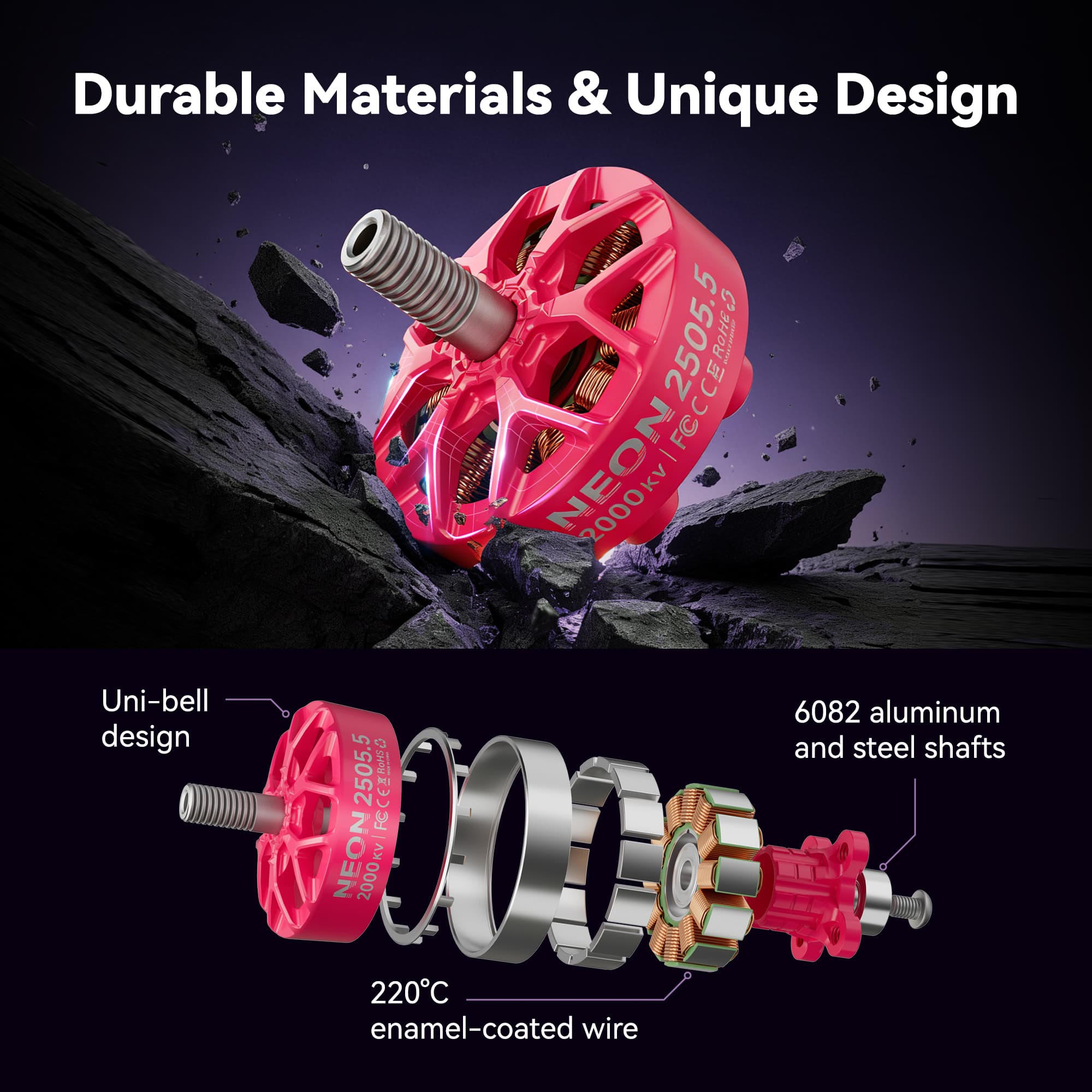 MEPS NEON 2505.5 5″ FPV Brushless Motor – High Torque for Freestyle Drone for fpv drones 13