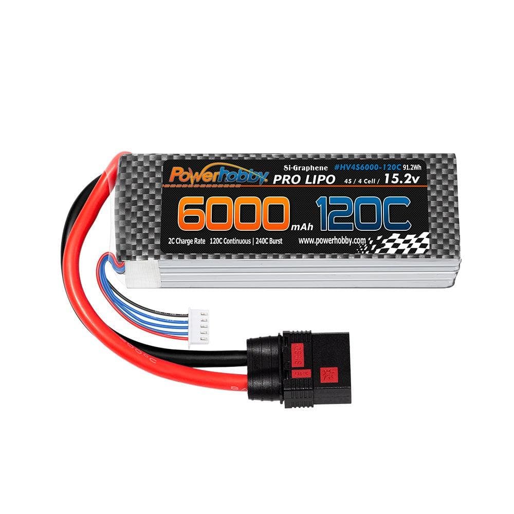 Powerhobby 4s 15.2v 6000MAH 120C Graphene + HV Lipo Battery QS8 Plug 8AWG Wire for fpv drones 2