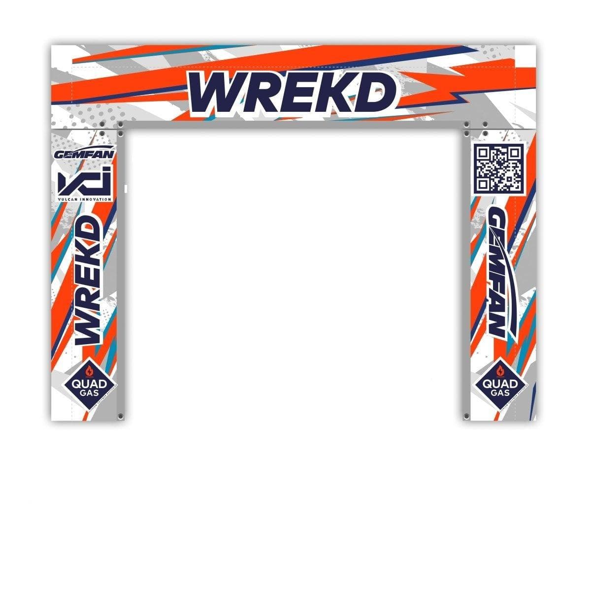 WREKD 7' x 6' Opening Reflective FPV Drone Racing Gate (1 Gate Top, 2 Gate Sides, PVC/Conduit Not Included)