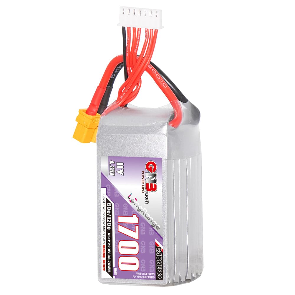 Gaoneng GNB 1700mAh 22.8V 6S 60C HV Lipo Battery - XT60 for fpv drones 4