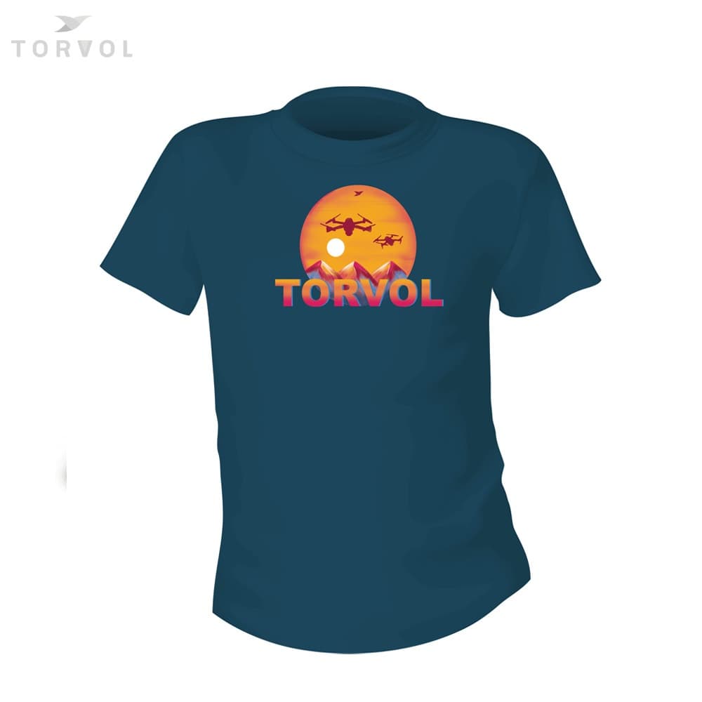 Torvol T-shirt Logo - SUNSET - Maat M for fpv drones