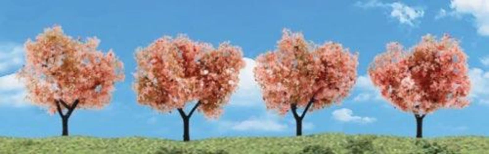 Woodland Scenics TR3593 N/HO Flowering Trees 2"-3" (4) Train Scenery for fpv drones