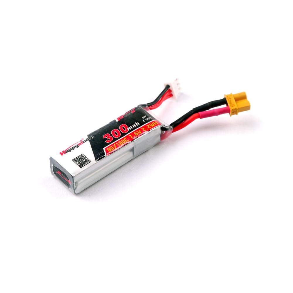 Happymodel 300mAh 2S HV 7.6V Micro Battery (XT30) for fpv drones