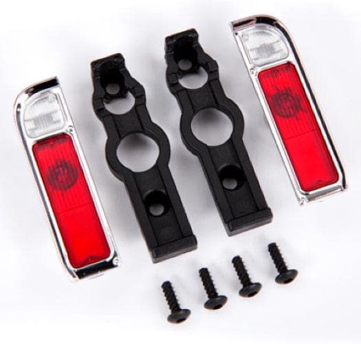 Traxxas Tail Light Housing Chrome (2) / Lens (2) /Retainers (Left & Right) TRX-4 for fpv drones