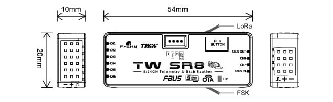 FrSky TW SR8 Receiver for fpv drones 6