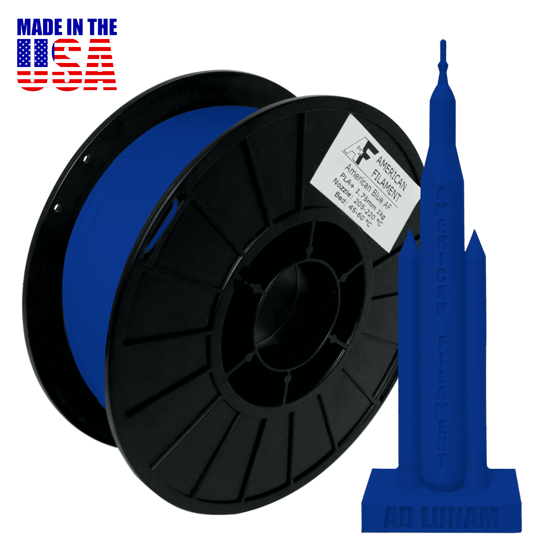American Blue AF 1.75mm PLA+ Filament  Made in the USA! for fpv drones