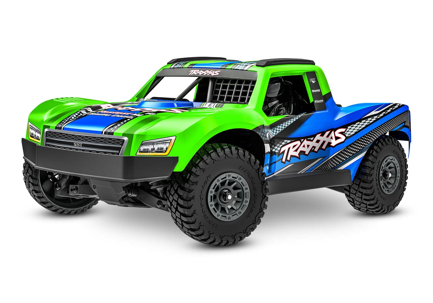 Traxxas Mini Slash Brushless 1/16 4WD RTR Short Course Truck Green for fpv drones