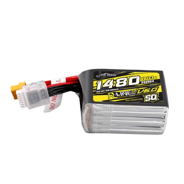 Tattu R-Line 1480mAh 6S 160C 6S SQ Lipo battery for drones for fpv drones 2