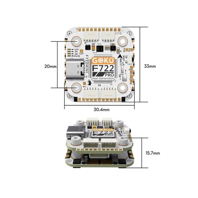 Flywoo GOKU F722 Pro V2 + 45A Mini BL32 stack for drones for fpv drones 6
