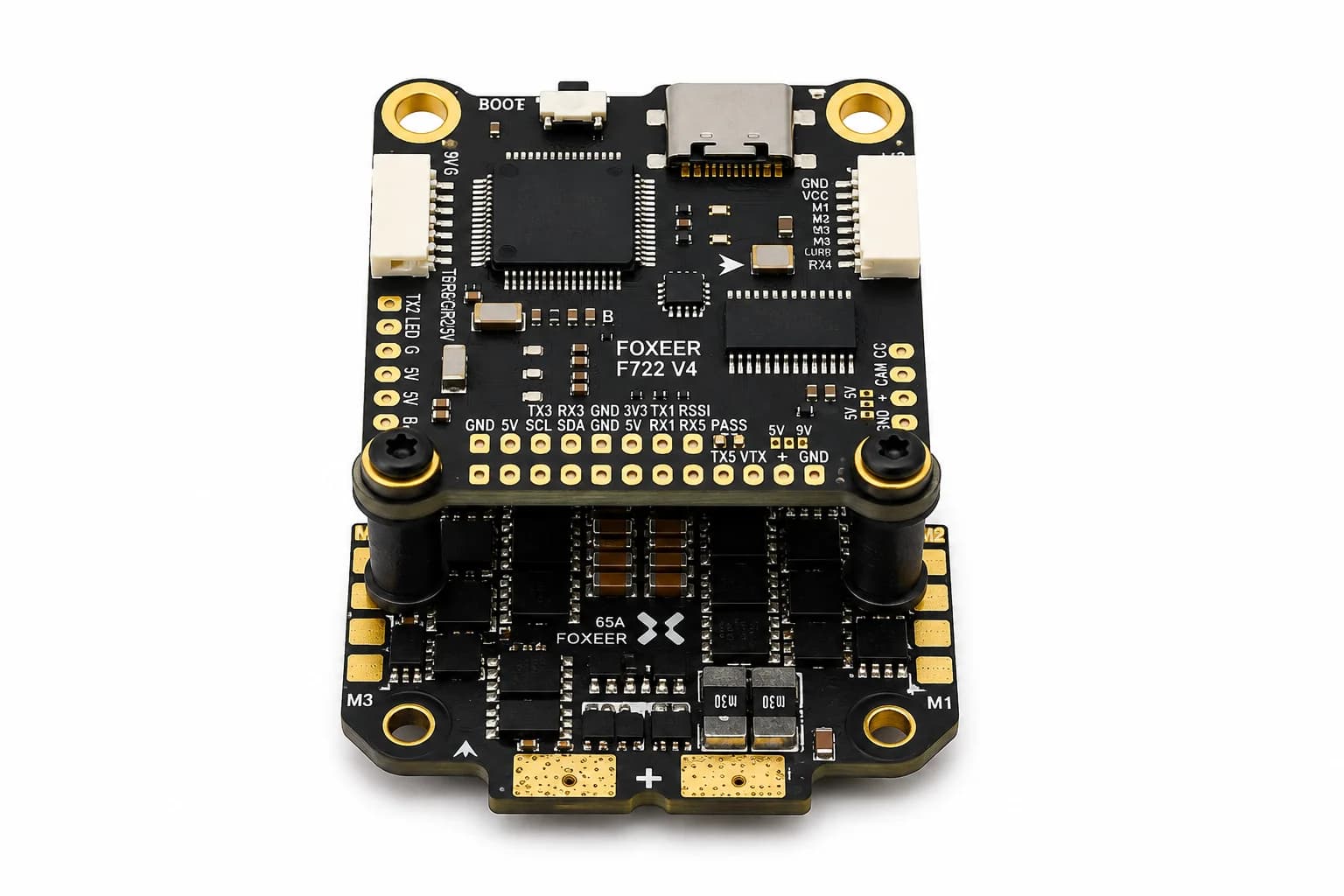 Stack Foxeer F722 V4 + Reaper F4 128K 65A BL32 for fpv drones 1