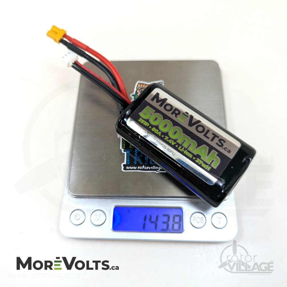 More Volts 2S1P 5000mAh 80A Li-Ion Battery for fpv drones 1