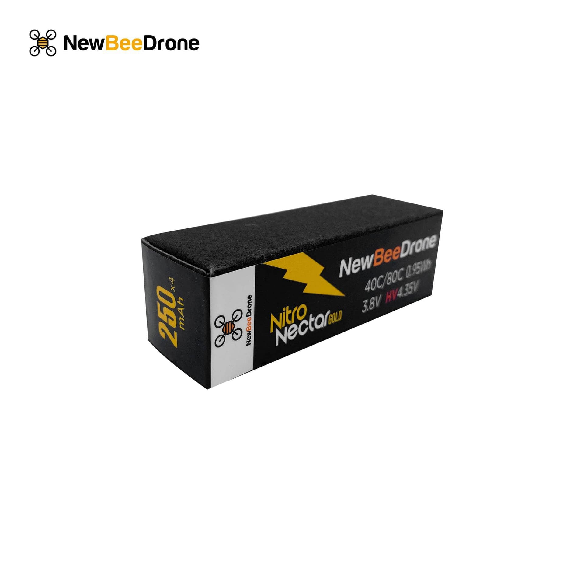 NewBeeDrone Nitro Nectar Gold 250mAh 1S HV LiPo Battery (4 Battery) for fpv drones 2