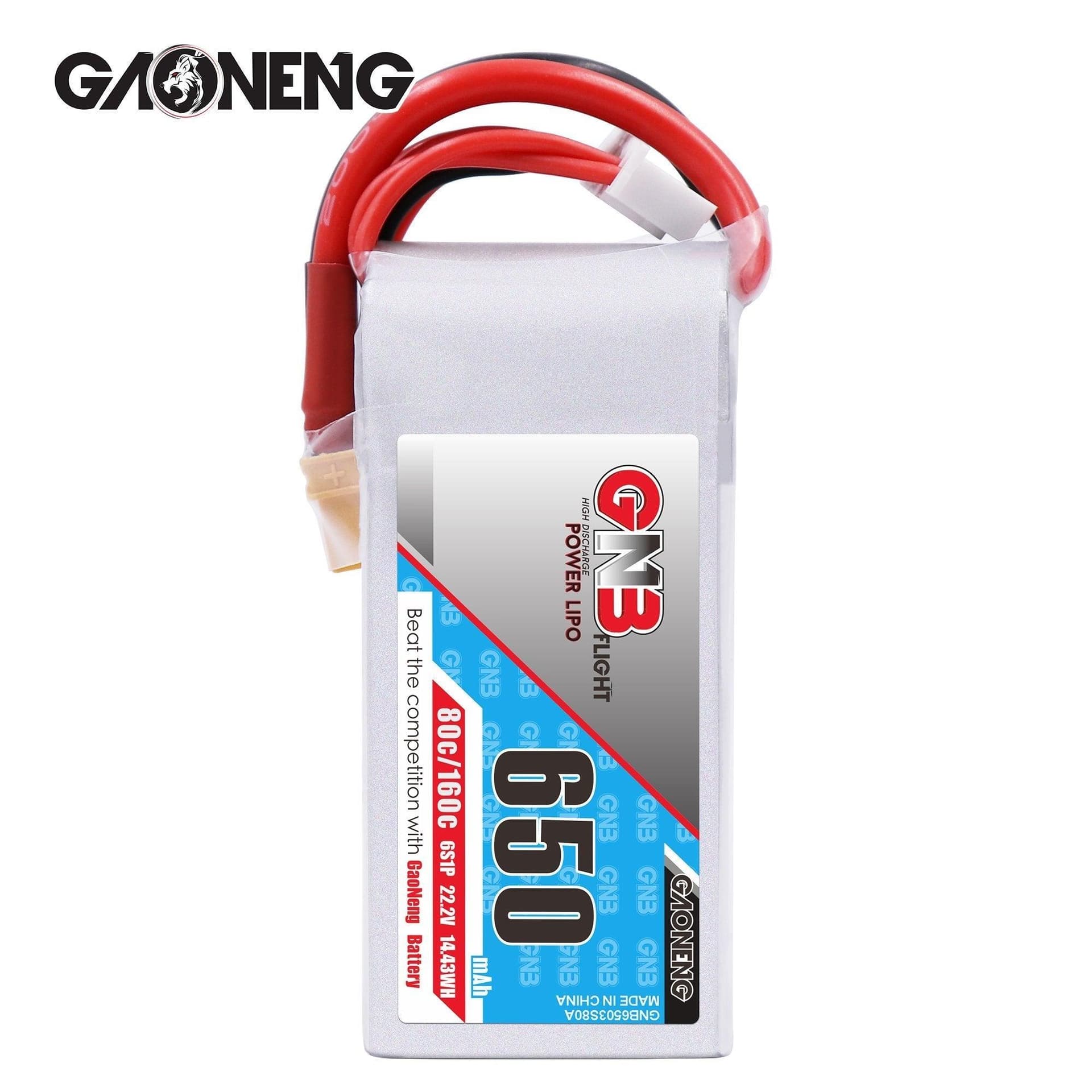 GNB 650mAh 22.2v 6S 80C - XT30 Lipo Battery for fpv drones 3