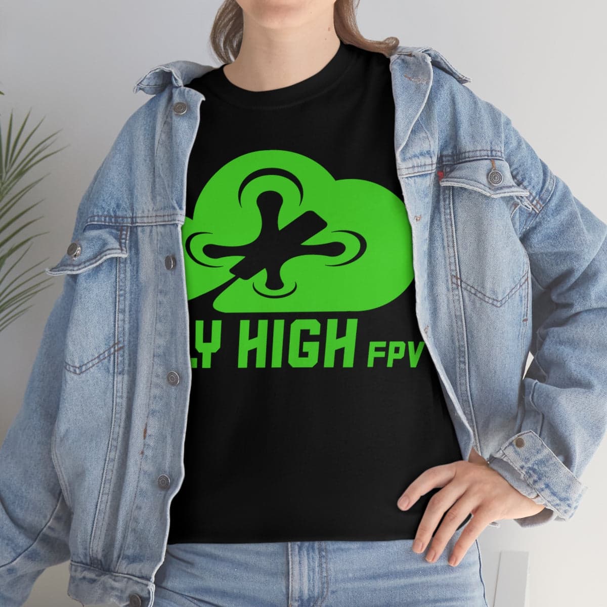 Fly High FPVTee - Green Logo for fpv drones 121
