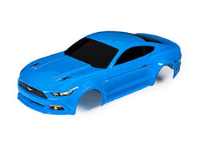 Traxxas 8312A Body Ford Mustang Grabber Blue (Painted Decals Applied) for fpv drones