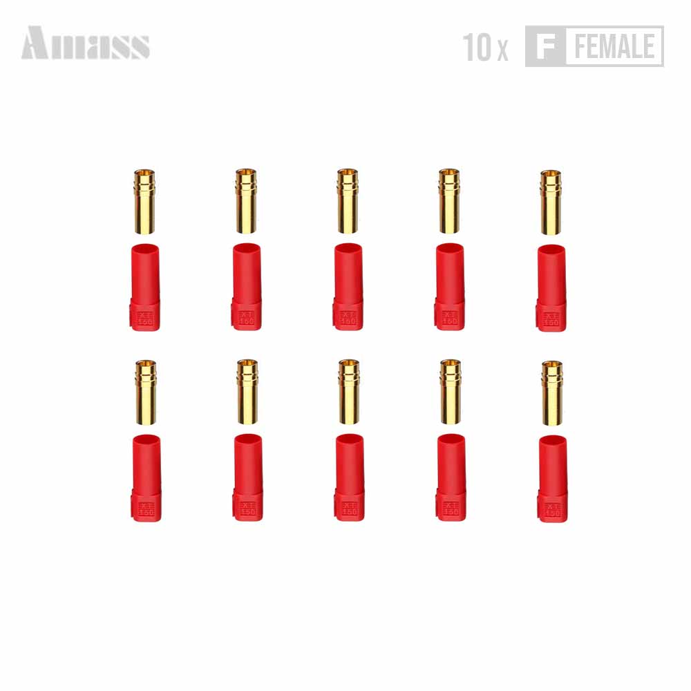 XT150 Connector (ROOD) - FEMALE - 10 STUKS for fpv drones