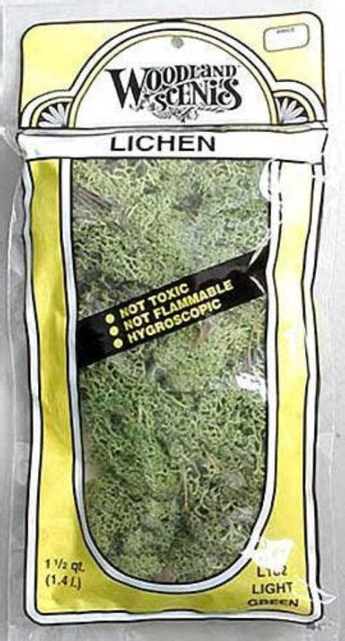 Woodland Scenics L162 N/HO Lichen Light Green 1.5 Quarts Train Scenery for fpv drones
