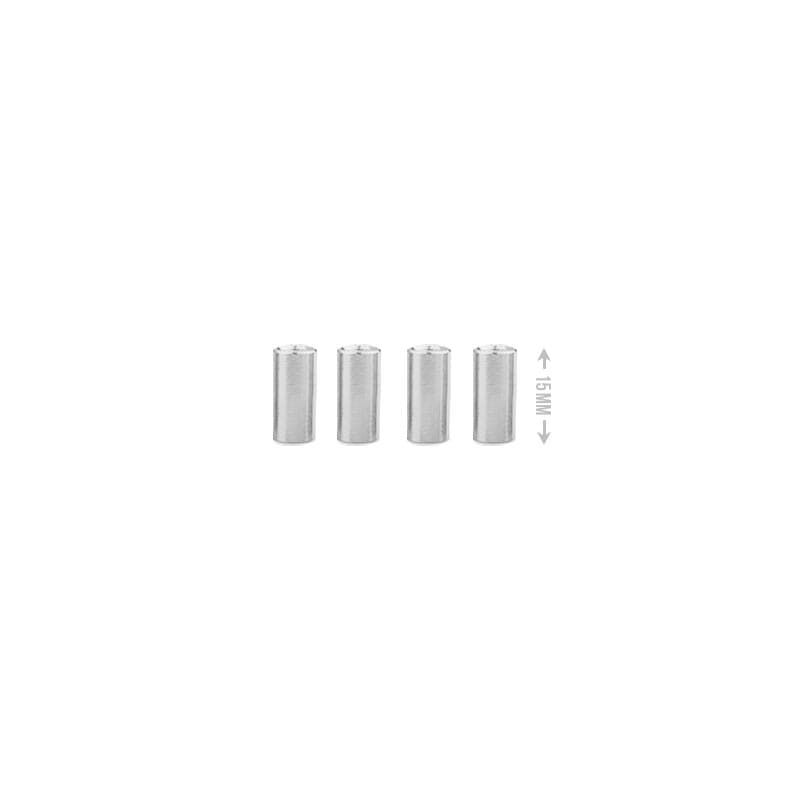 M3 Aluminium Standoffs (4 stuks) - ROND - 15mm - ZILVER for fpv drones 1