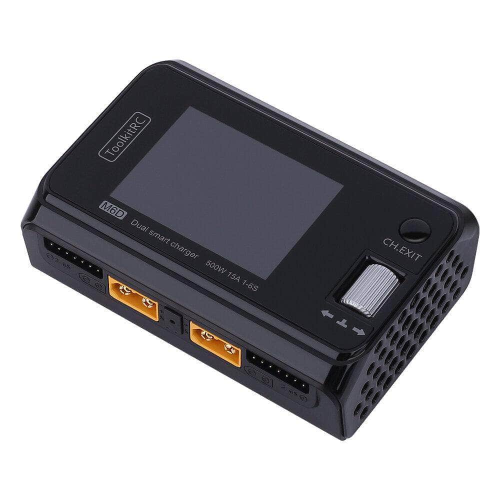ToolkitRC M6D 500W 15A 1-6S Dual Channel DC Smart Charger for fpv drones 3