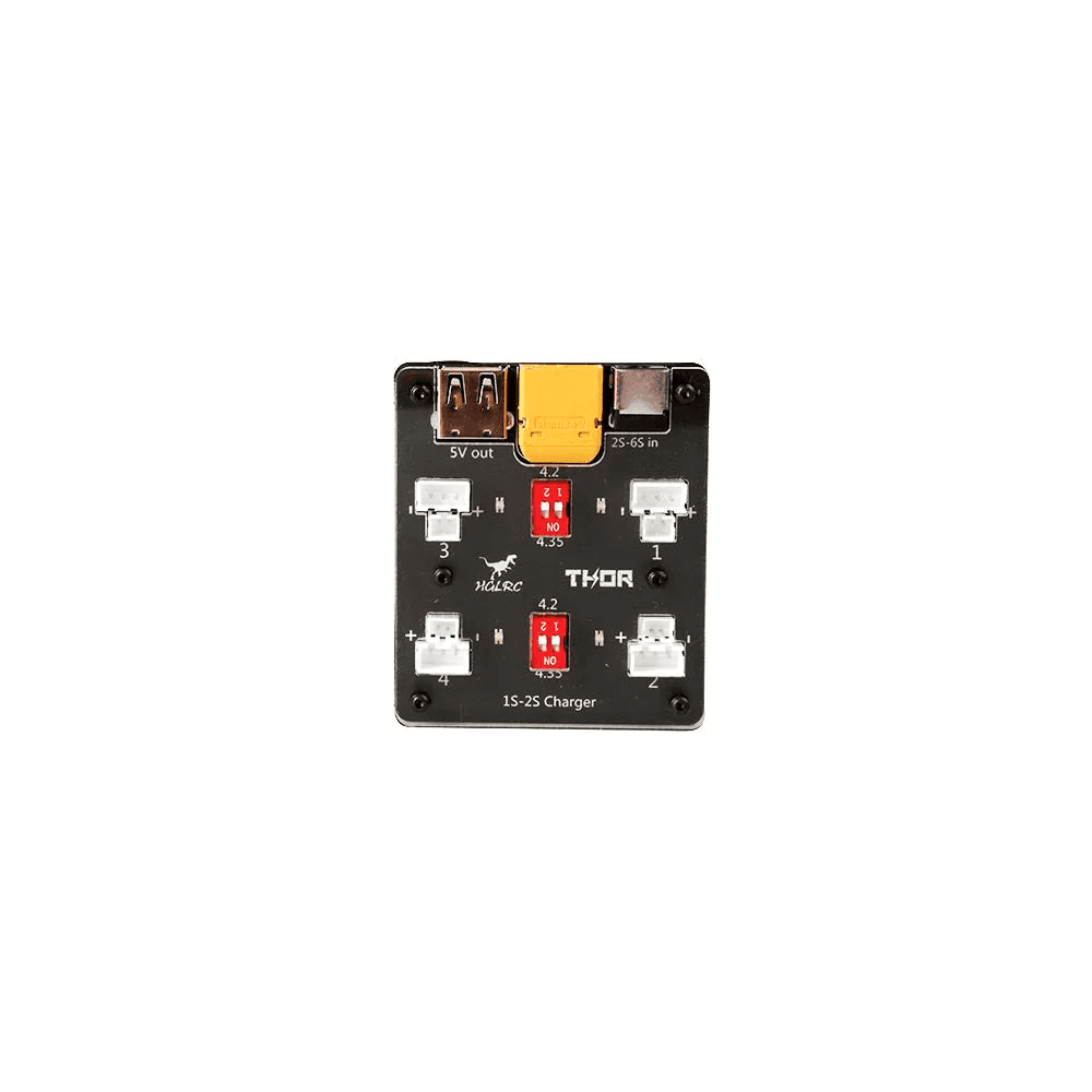 HGLRC Thor 1-2S Charger 4-way 4.35v Charging Board for fpv drones 1