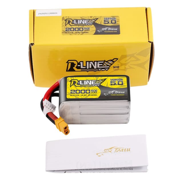Tattu R-Line 2000mAh 4S 150C V5 Lipo battery for RC models for fpv drones 4