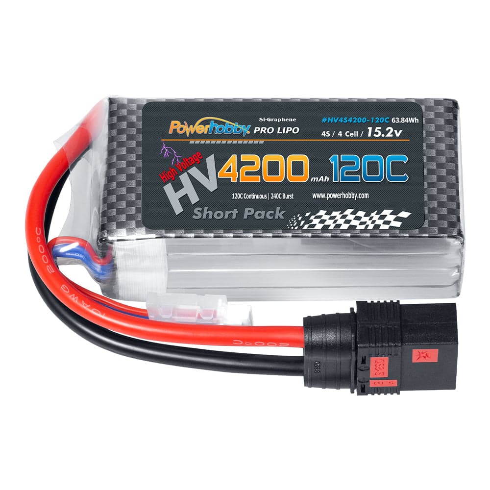Powerhobby 4S 15.2V 4200mah 120C GRAPHENE + HV Lipo Battery w QS8 Plug for fpv drones 2