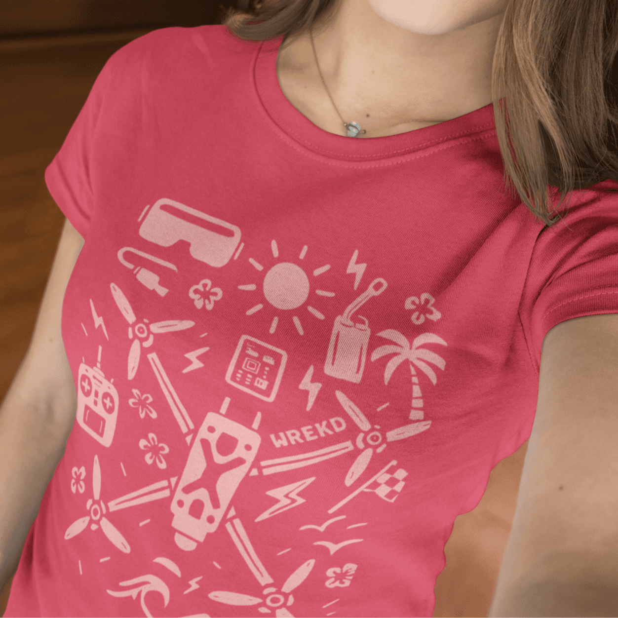 WREKD® Summer Vibes Mosaic Tee for fpv drones 3