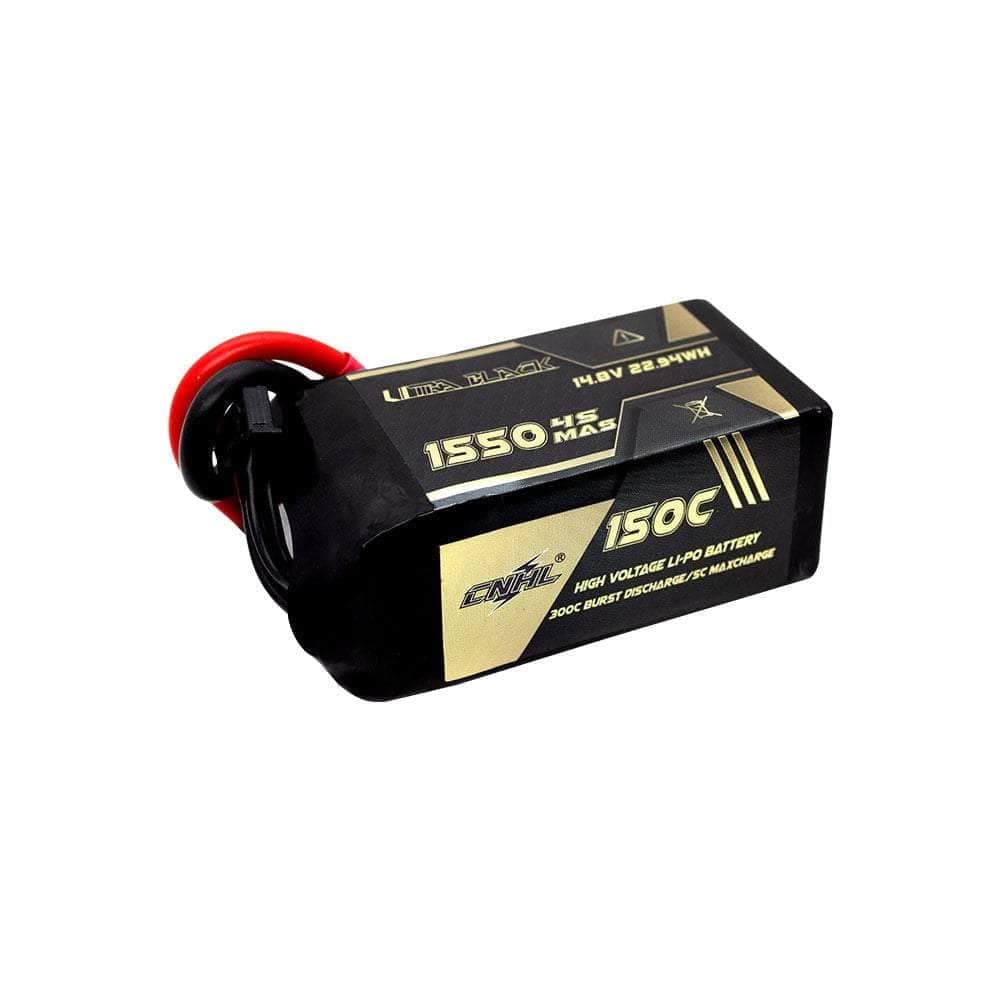 CNHL Ultra Black Series 14.8V 4S 1550mAh 150C LiPo Battery - XT60 for fpv drones 4
