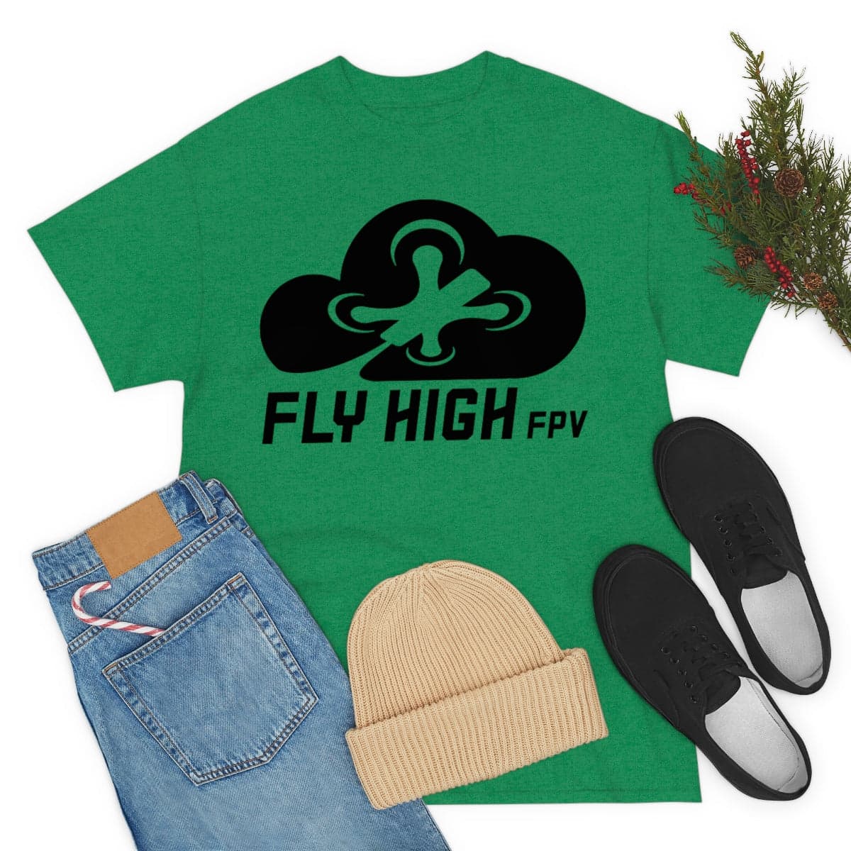 Fly High FPVTee - Black Logo for fpv drones 250